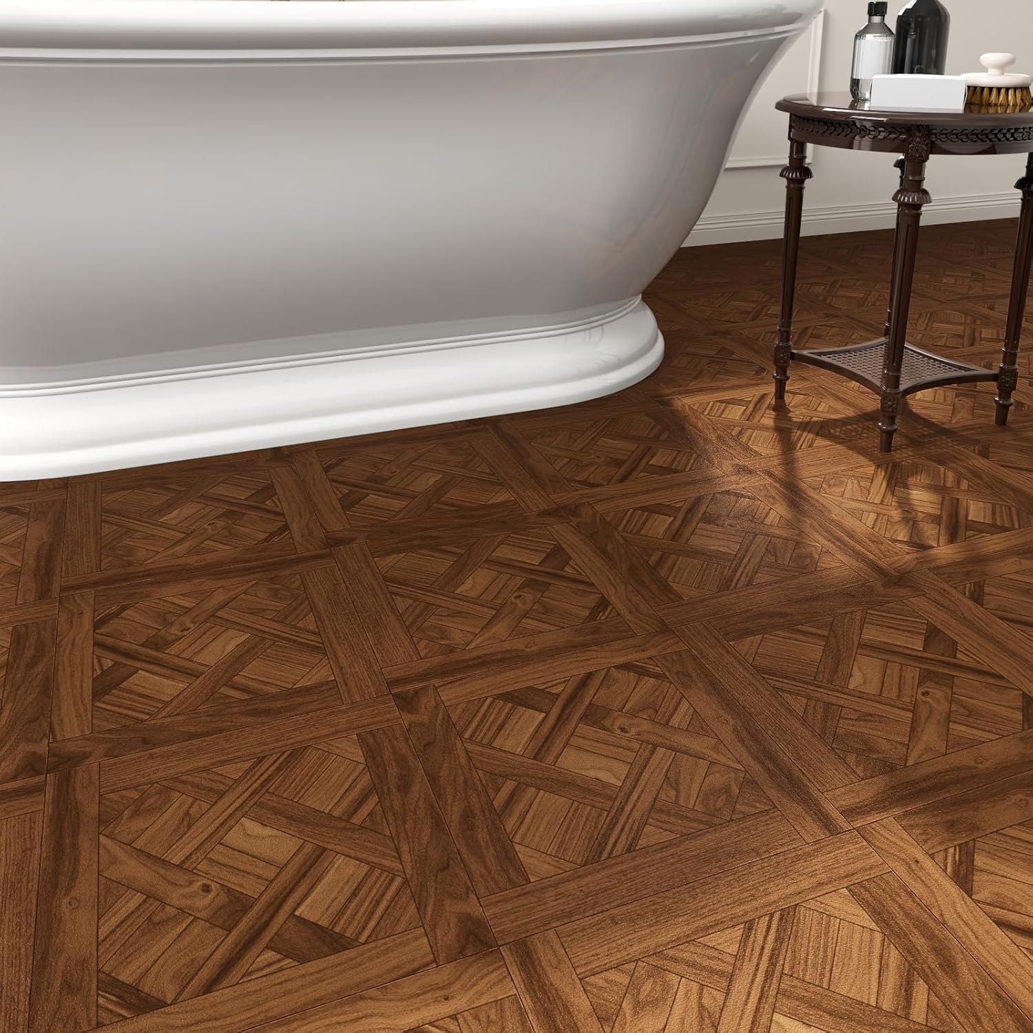 Premium Grey Wood Self-Adhesive Tiles with Residue-Free Technology